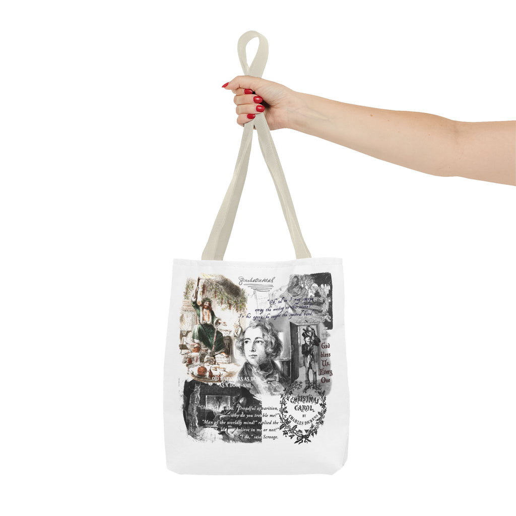 Classic Christmas Carol Collage Tote Bag