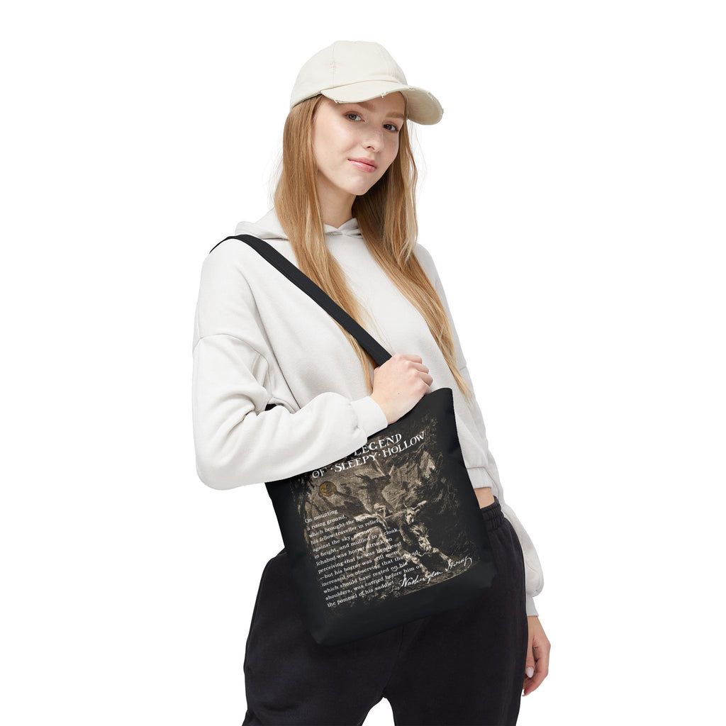 Sleepy Hollow Gothic Tote Bag, Vintage Legend of Sleepy Hollow Art Tote