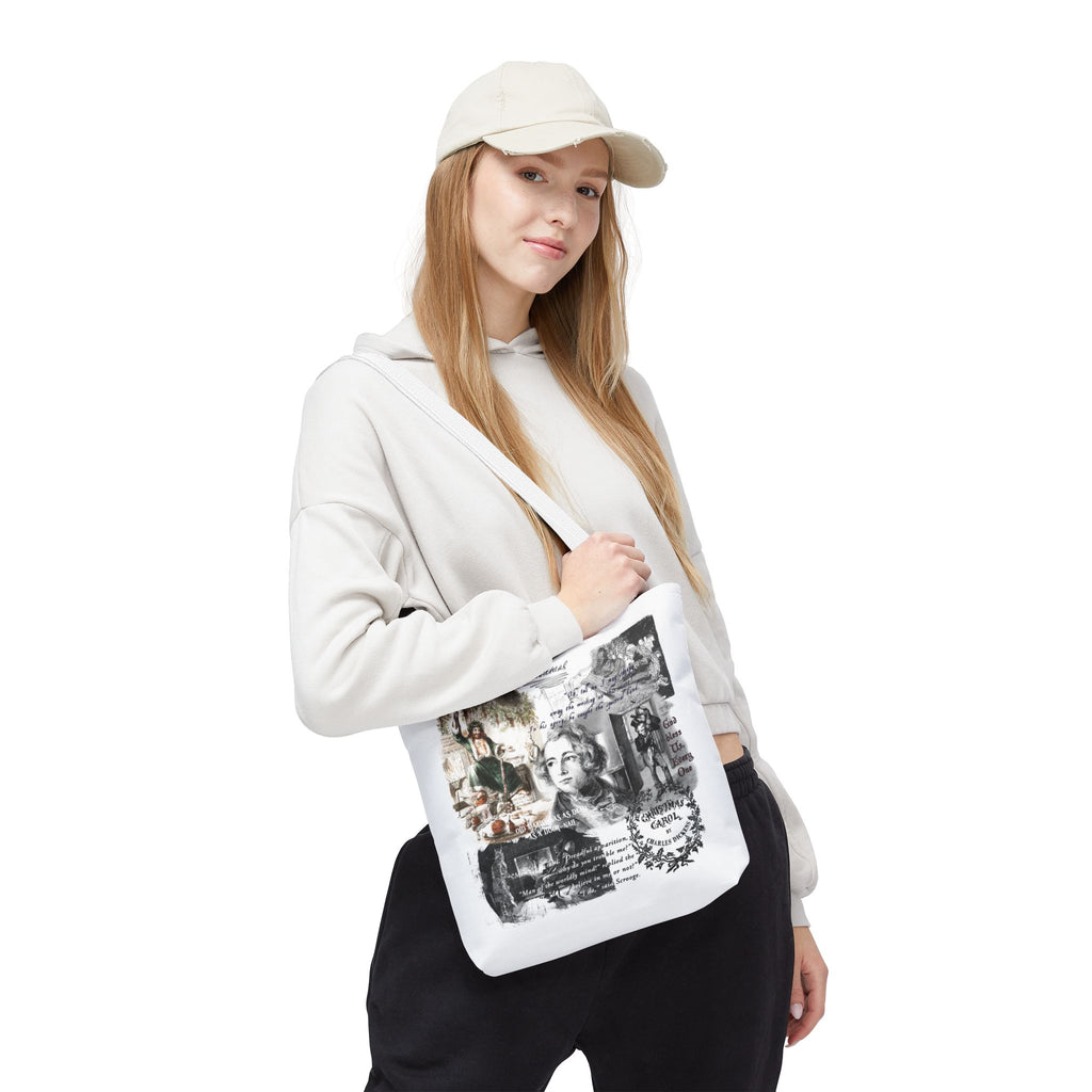 Classic Christmas Carol Collage Tote Bag