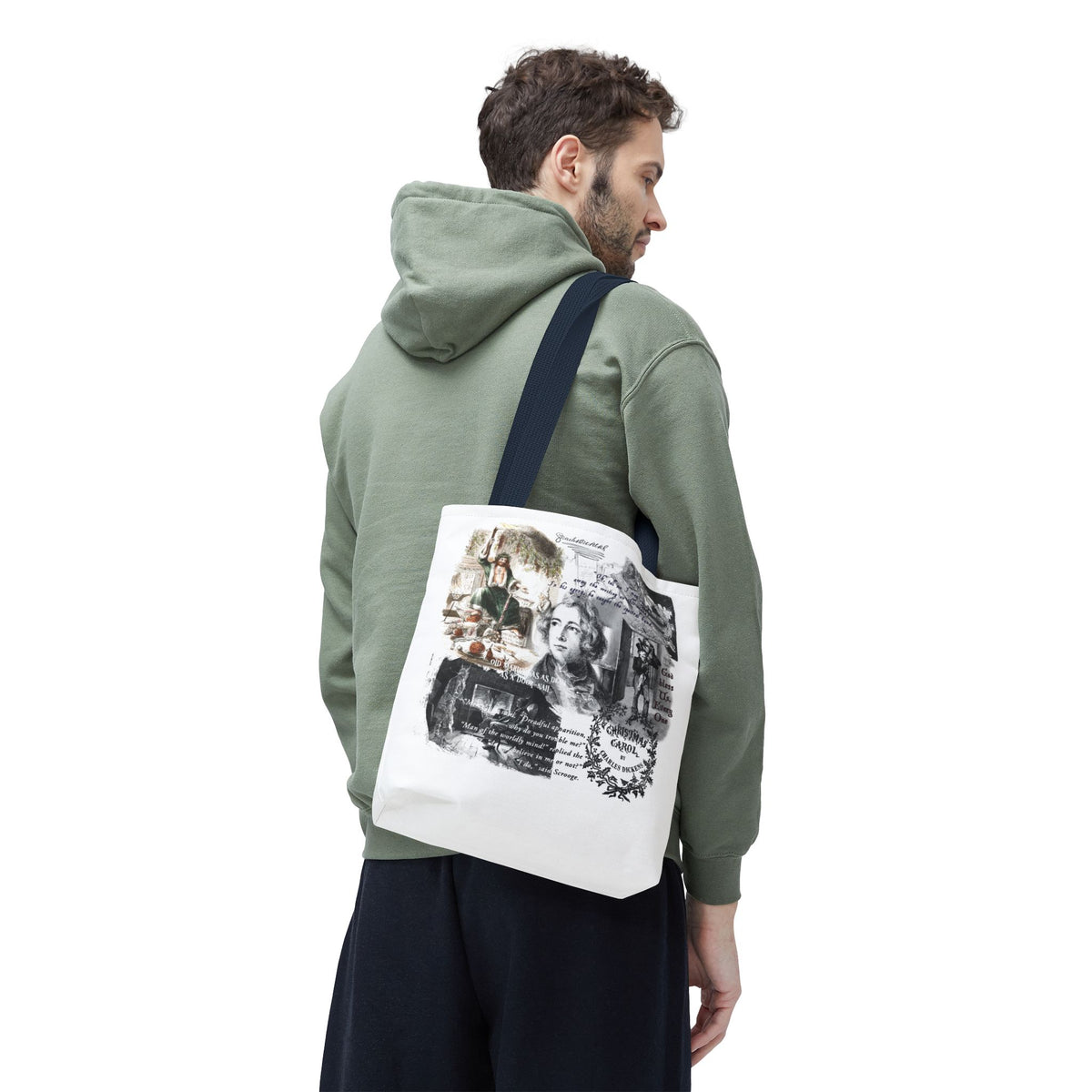 Classic Christmas Carol Collage Tote Bag