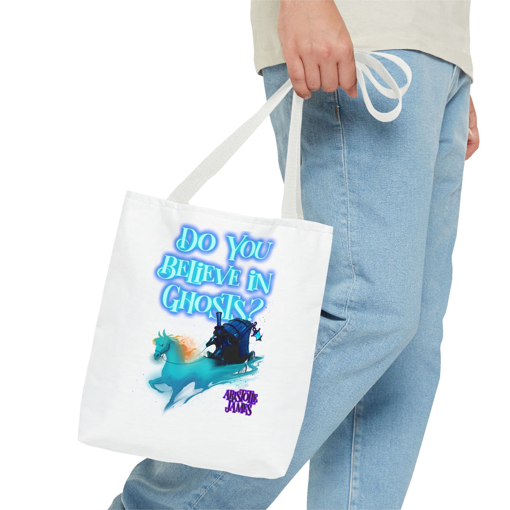 Do You Believe in Ghosts? Tote Bag, Spooky Fantasy Ghost Tote