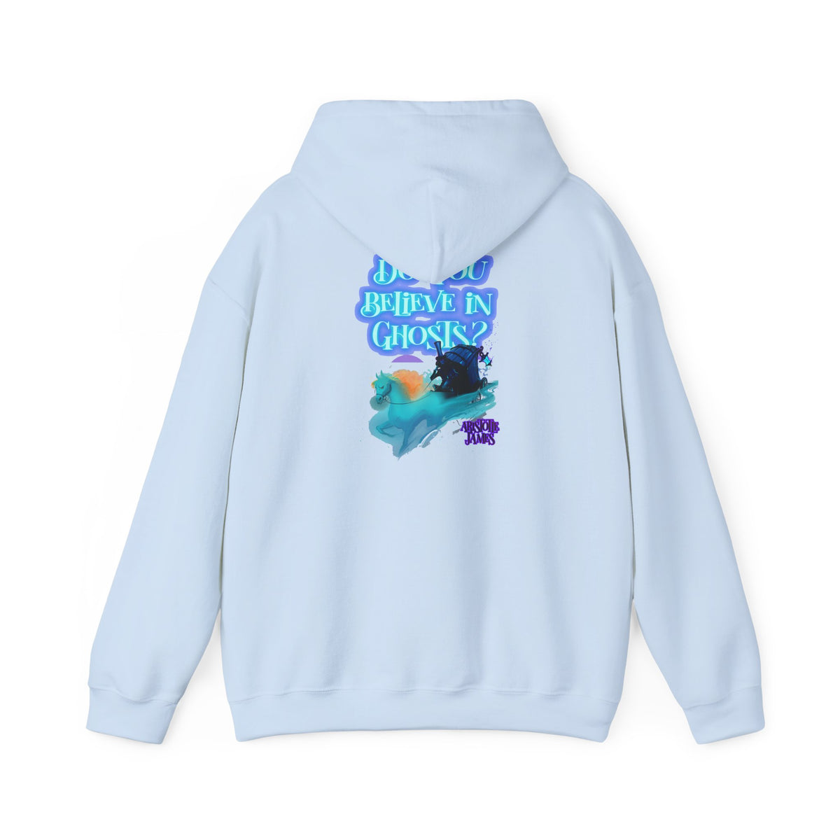 Believe in Ghosts Hoodie, Ethereal Phantom Funeral Coach Graphic Hoodie