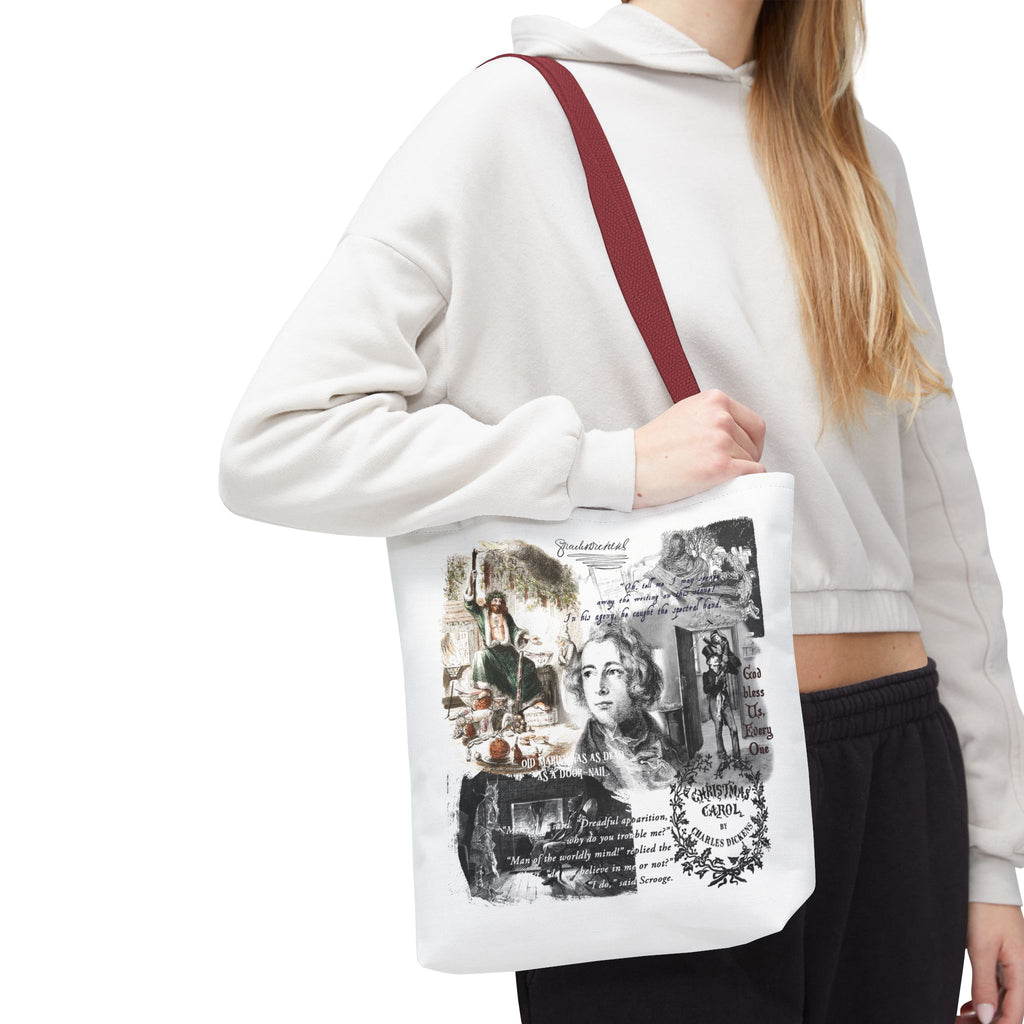 Classic Christmas Carol Collage Tote Bag