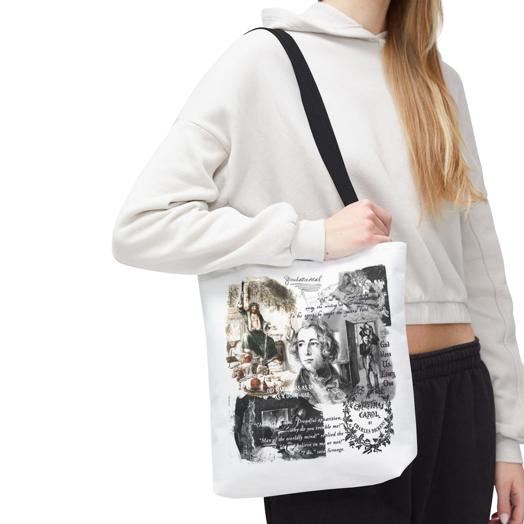 Classic Christmas Carol Collage Tote Bag