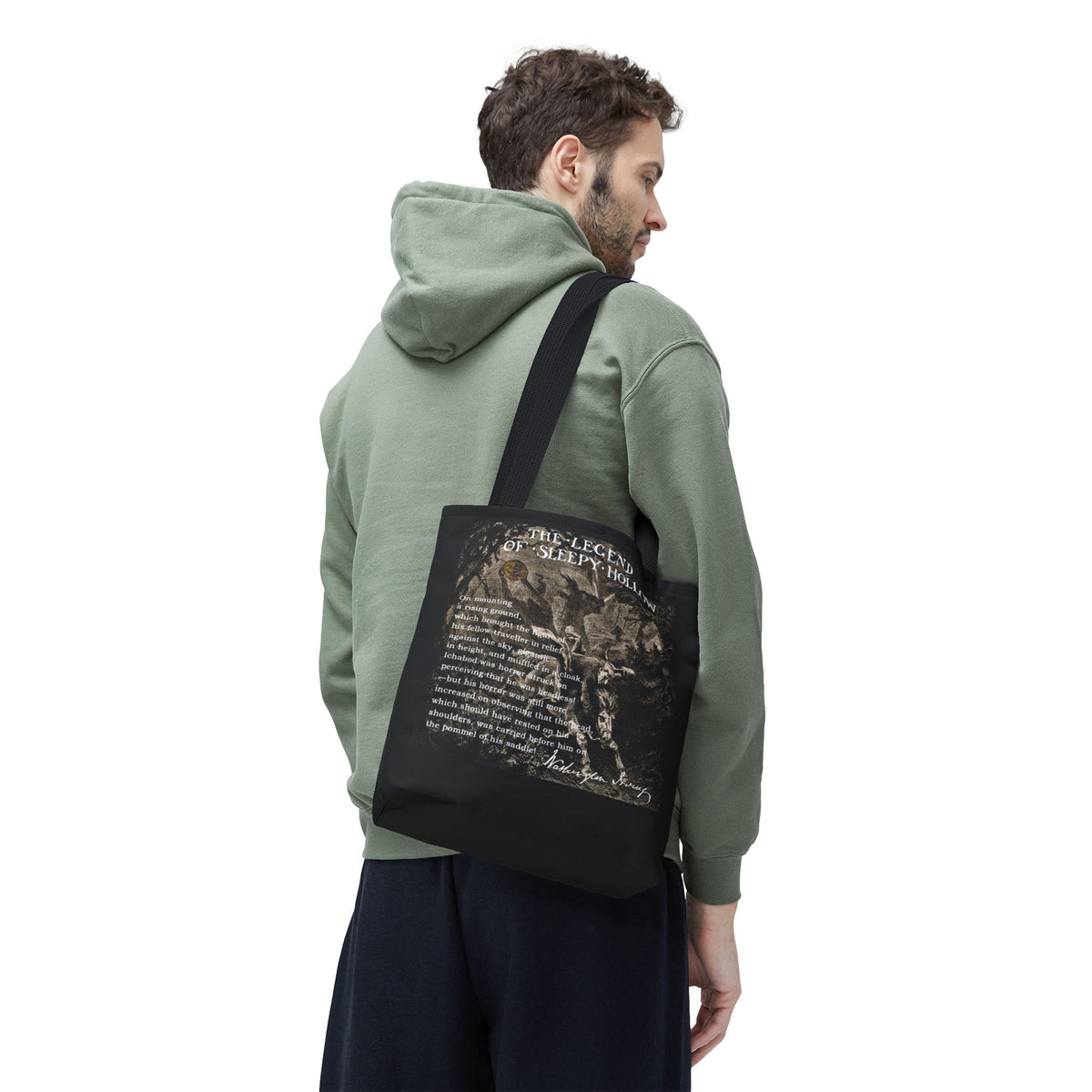 Sleepy Hollow Gothic Tote Bag, Vintage Legend of Sleepy Hollow Art Tote