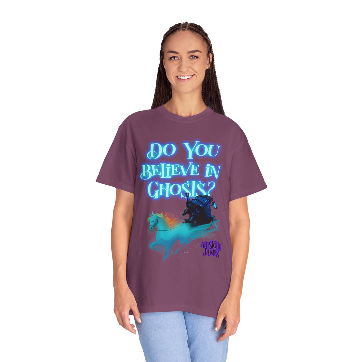 Do You Believe in Ghosts? Phantom Funeral Coach Graphic T-Shirt