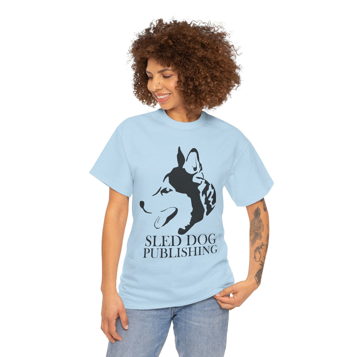 Sled Dog Publishing Husky Tee, AJ Tribute T-Shirt for Book Lovers