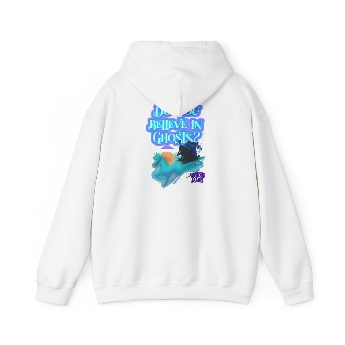 Believe in Ghosts Hoodie, Ethereal Phantom Funeral Coach Graphic Hoodie