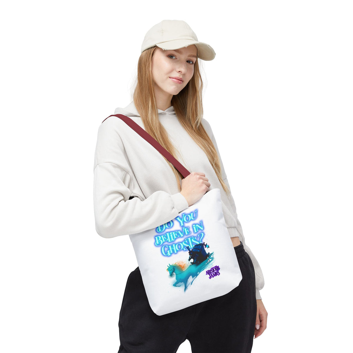 Do You Believe in Ghosts? Tote Bag, Spooky Fantasy Ghost Tote