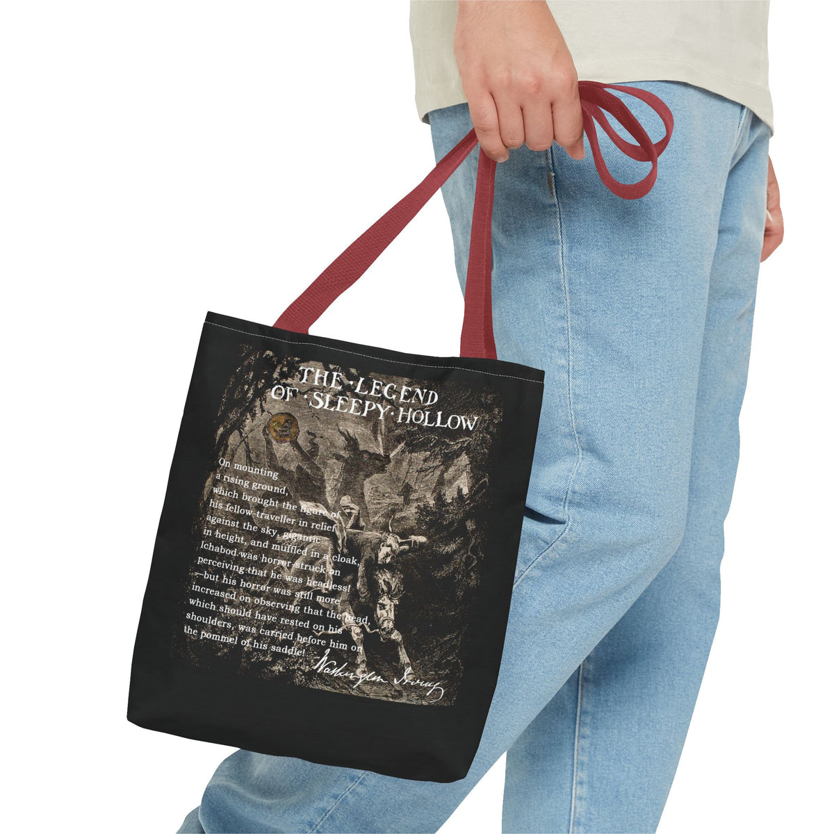 Sleepy Hollow Gothic Tote Bag, Vintage Legend of Sleepy Hollow Art Tote