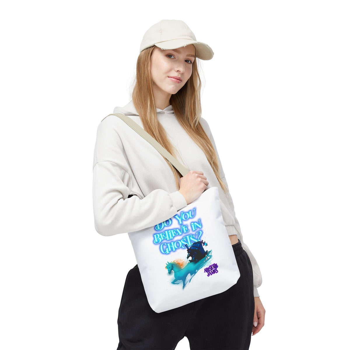 Do You Believe in Ghosts? Tote Bag, Spooky Fantasy Ghost Tote