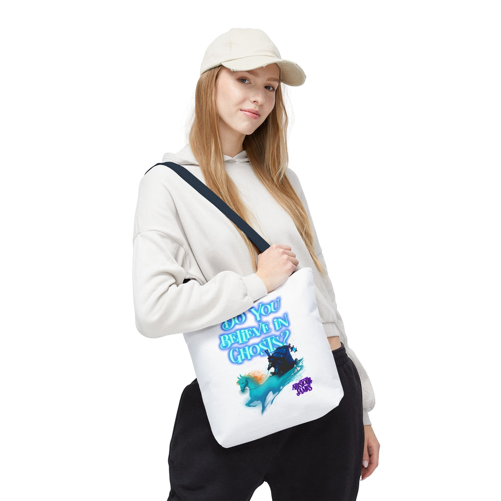 Do You Believe in Ghosts? Tote Bag, Spooky Fantasy Ghost Tote
