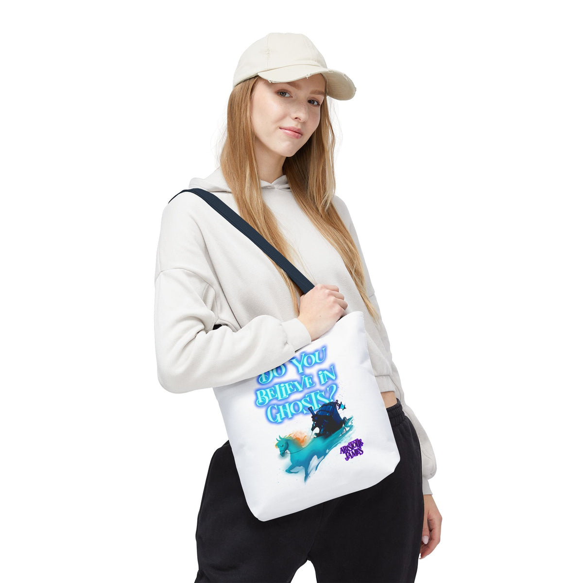 Do You Believe in Ghosts? Tote Bag, Spooky Fantasy Ghost Tote