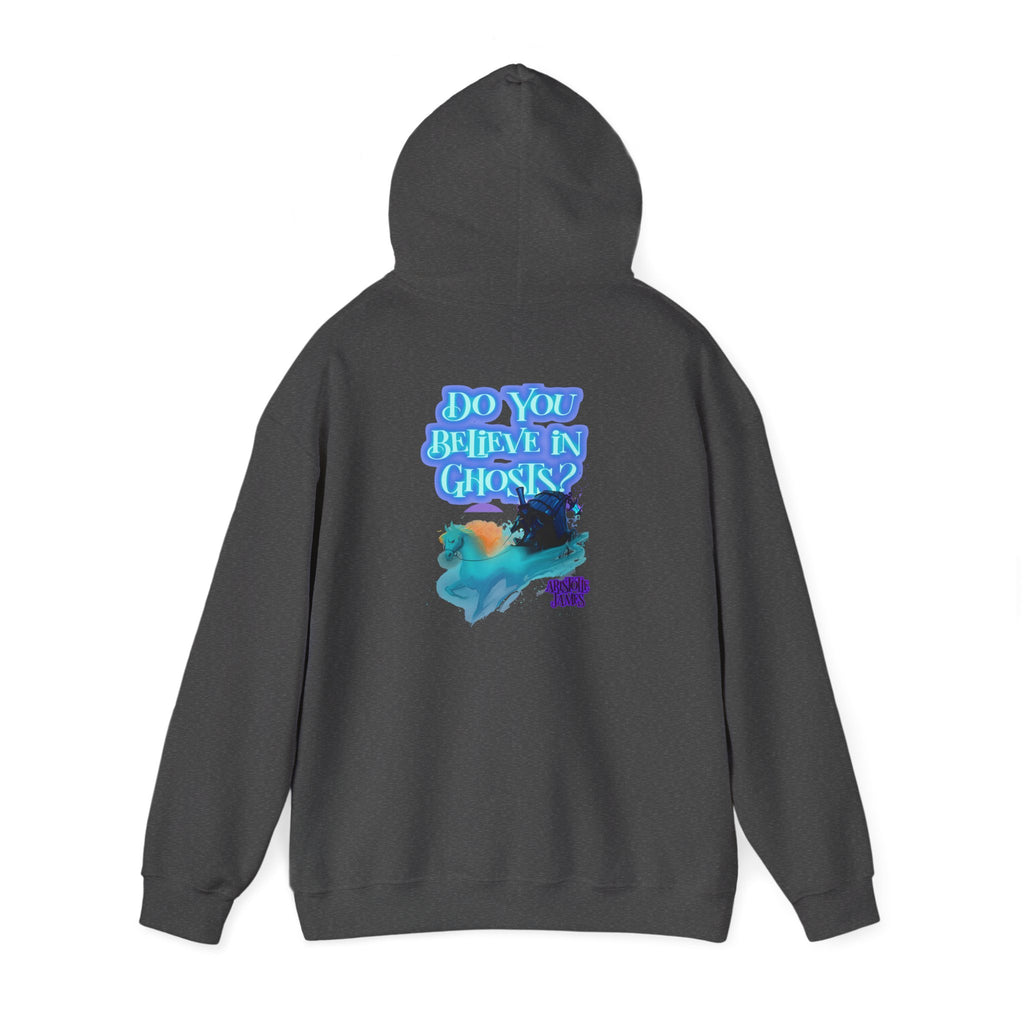 Believe in Ghosts Hoodie, Ethereal Phantom Funeral Coach Graphic Hoodie