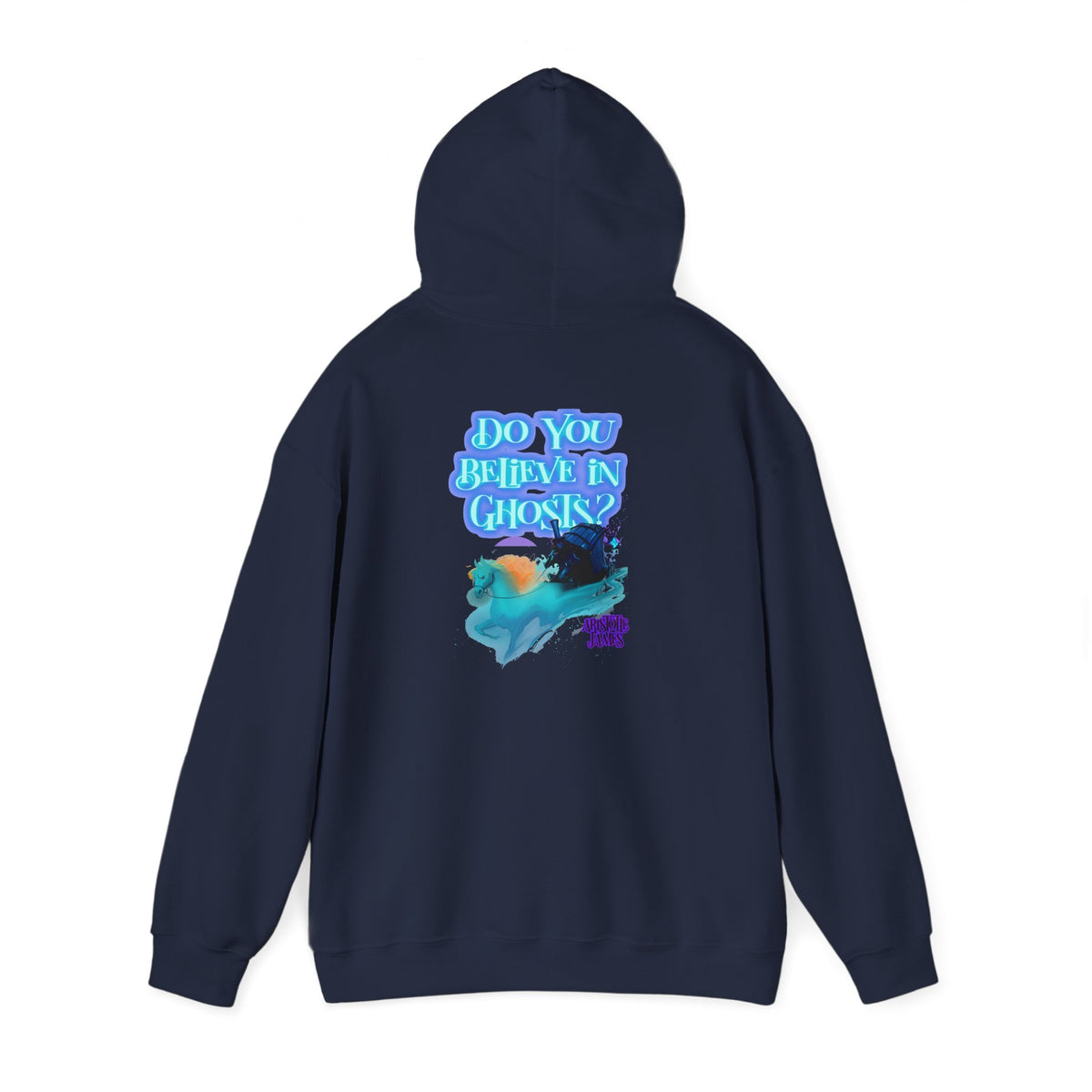 Believe in Ghosts Hoodie, Ethereal Phantom Funeral Coach Graphic Hoodie