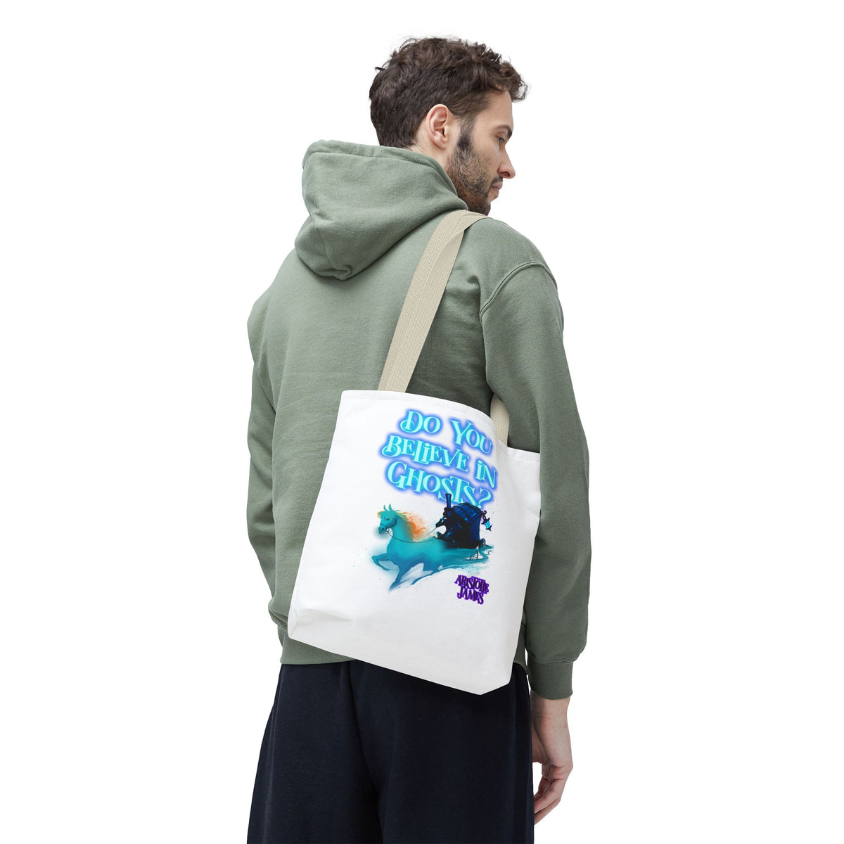Do You Believe in Ghosts? Tote Bag, Spooky Fantasy Ghost Tote
