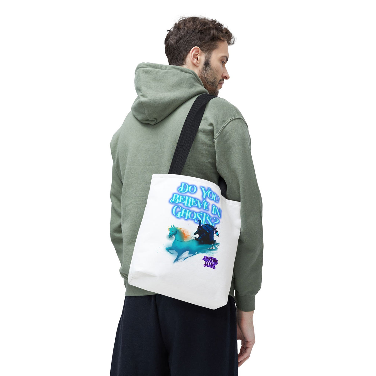 Do You Believe in Ghosts? Tote Bag, Spooky Fantasy Ghost Tote