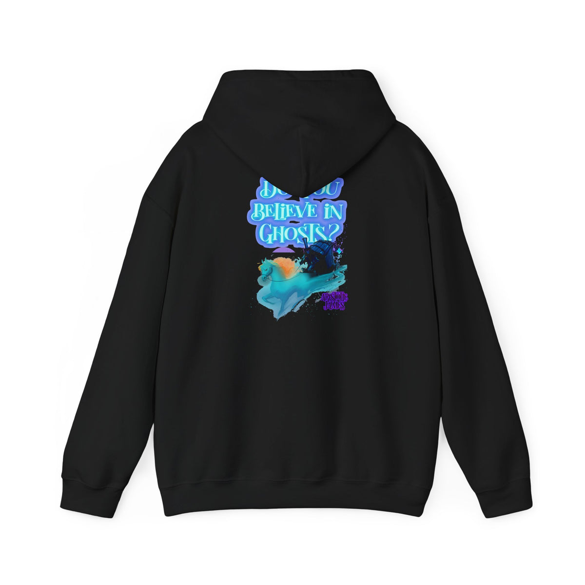 Believe in Ghosts Hoodie, Ethereal Phantom Funeral Coach Graphic Hoodie
