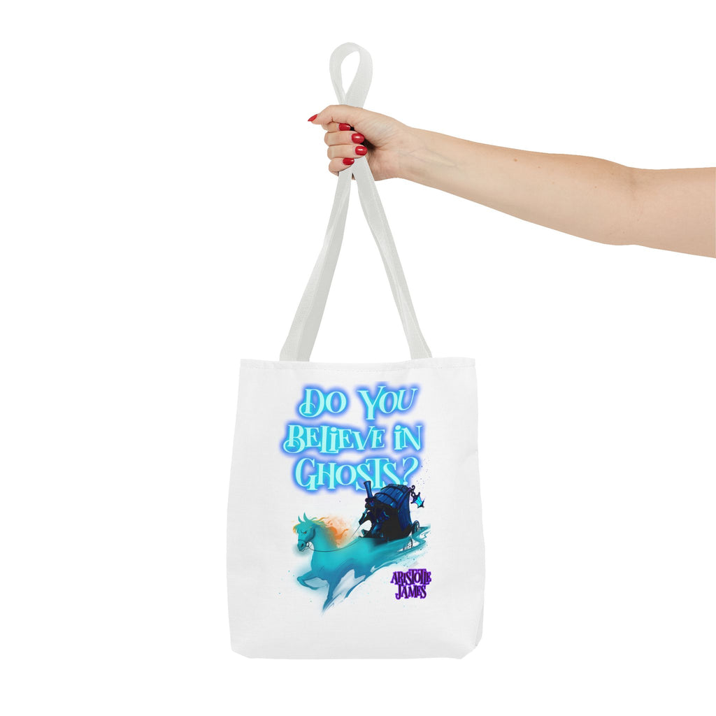 Do You Believe in Ghosts? Tote Bag, Spooky Fantasy Ghost Tote