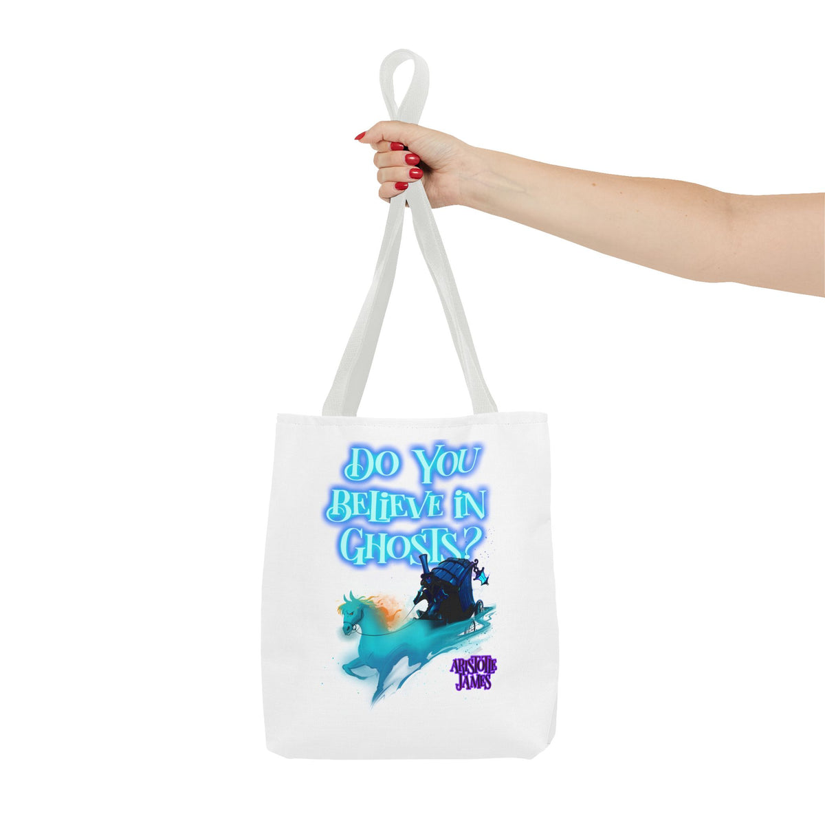 Do You Believe in Ghosts? Tote Bag, Spooky Fantasy Ghost Tote