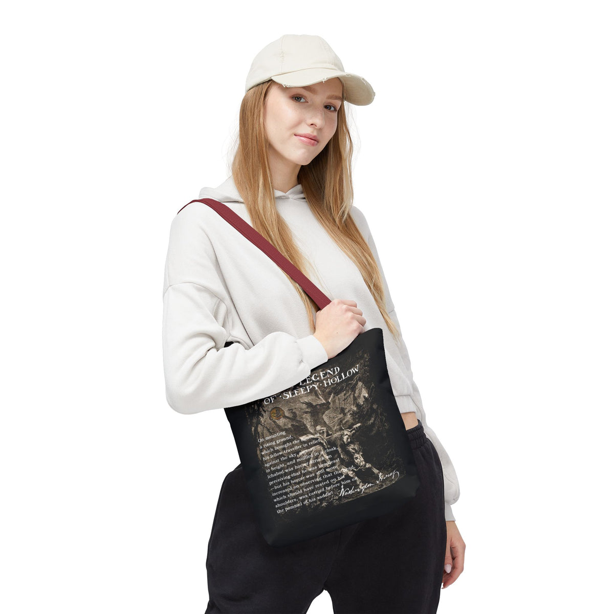 Sleepy Hollow Gothic Tote Bag, Vintage Legend of Sleepy Hollow Art Tote