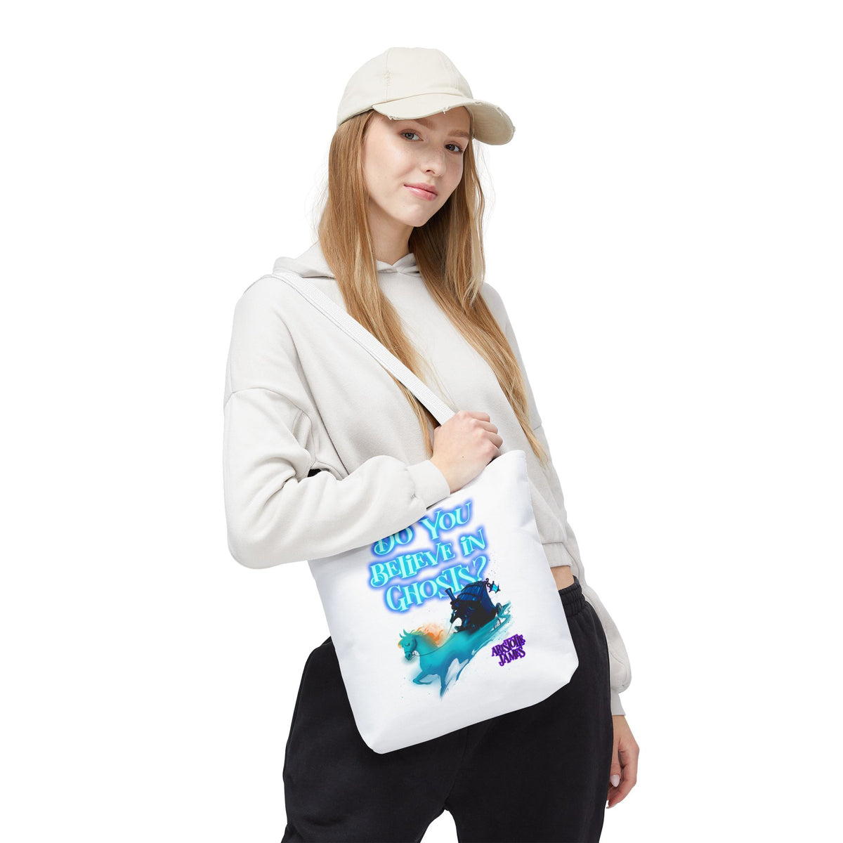 Do You Believe in Ghosts? Tote Bag, Spooky Fantasy Ghost Tote