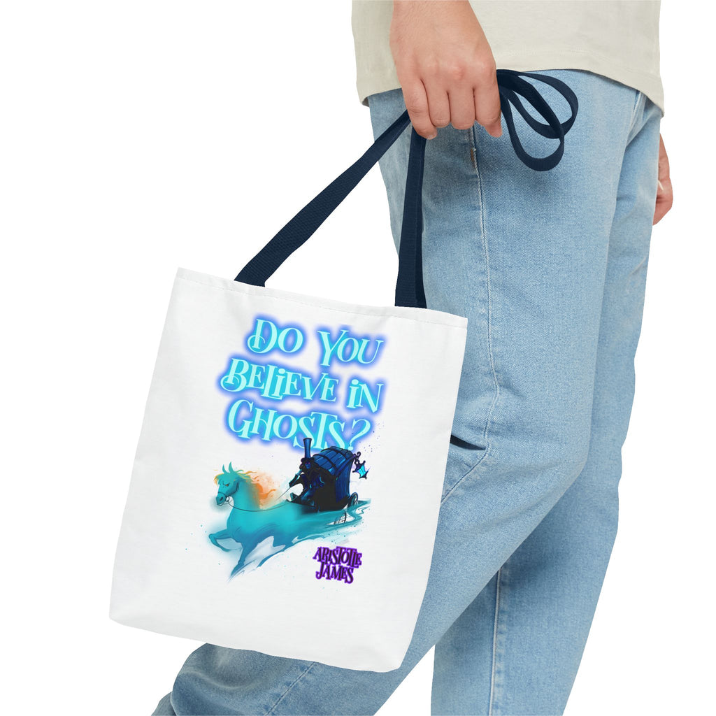Do You Believe in Ghosts? Tote Bag, Spooky Fantasy Ghost Tote