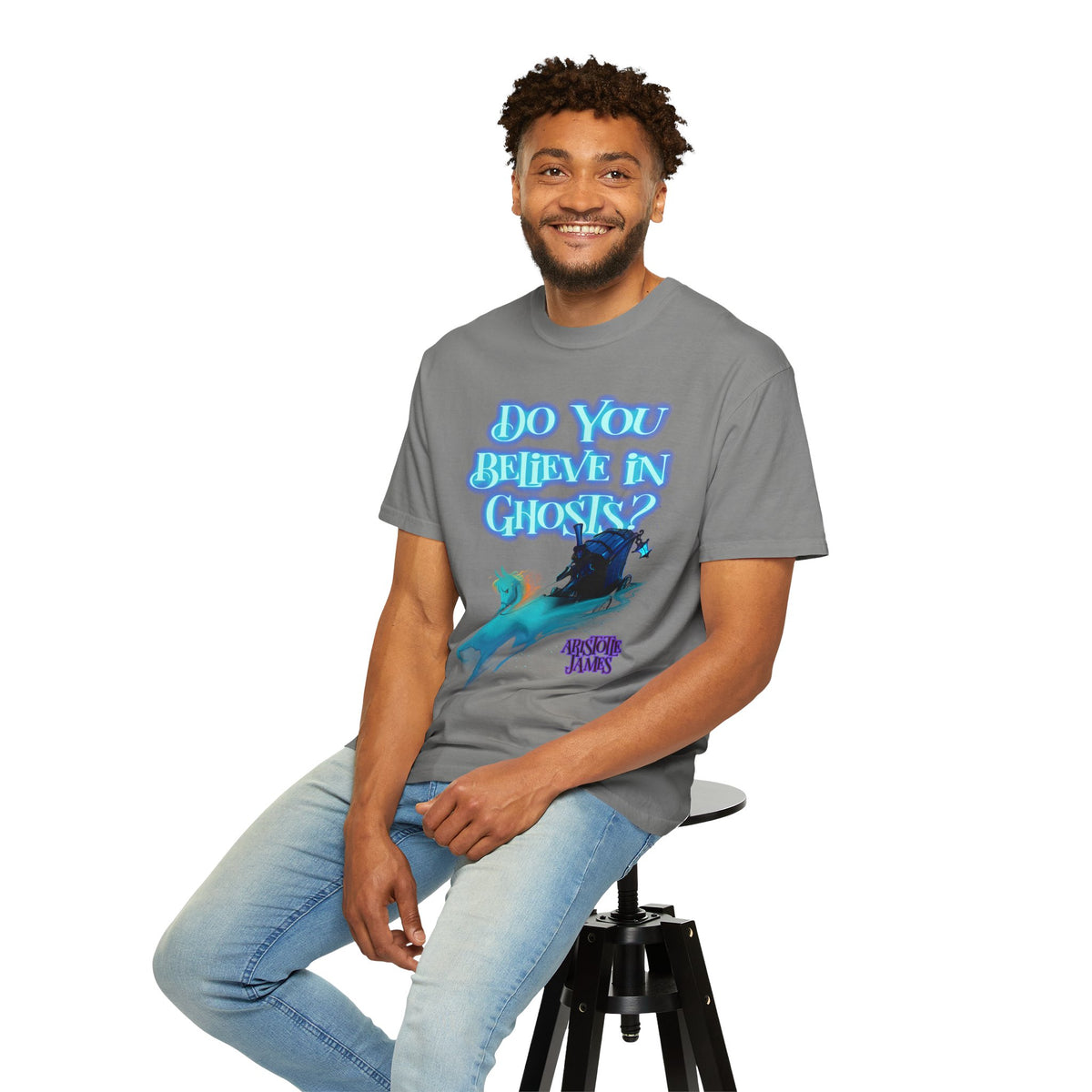 Do You Believe in Ghosts? Phantom Funeral Coach Graphic T-Shirt