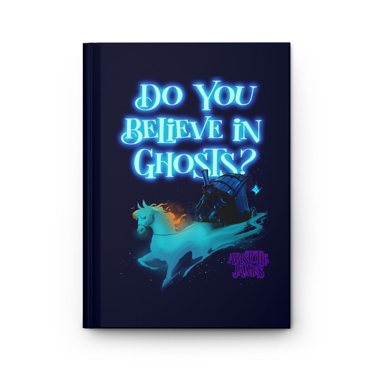Do You Believe in Ghosts? Spooky Neon Phantom Coach Hardcover Journal
