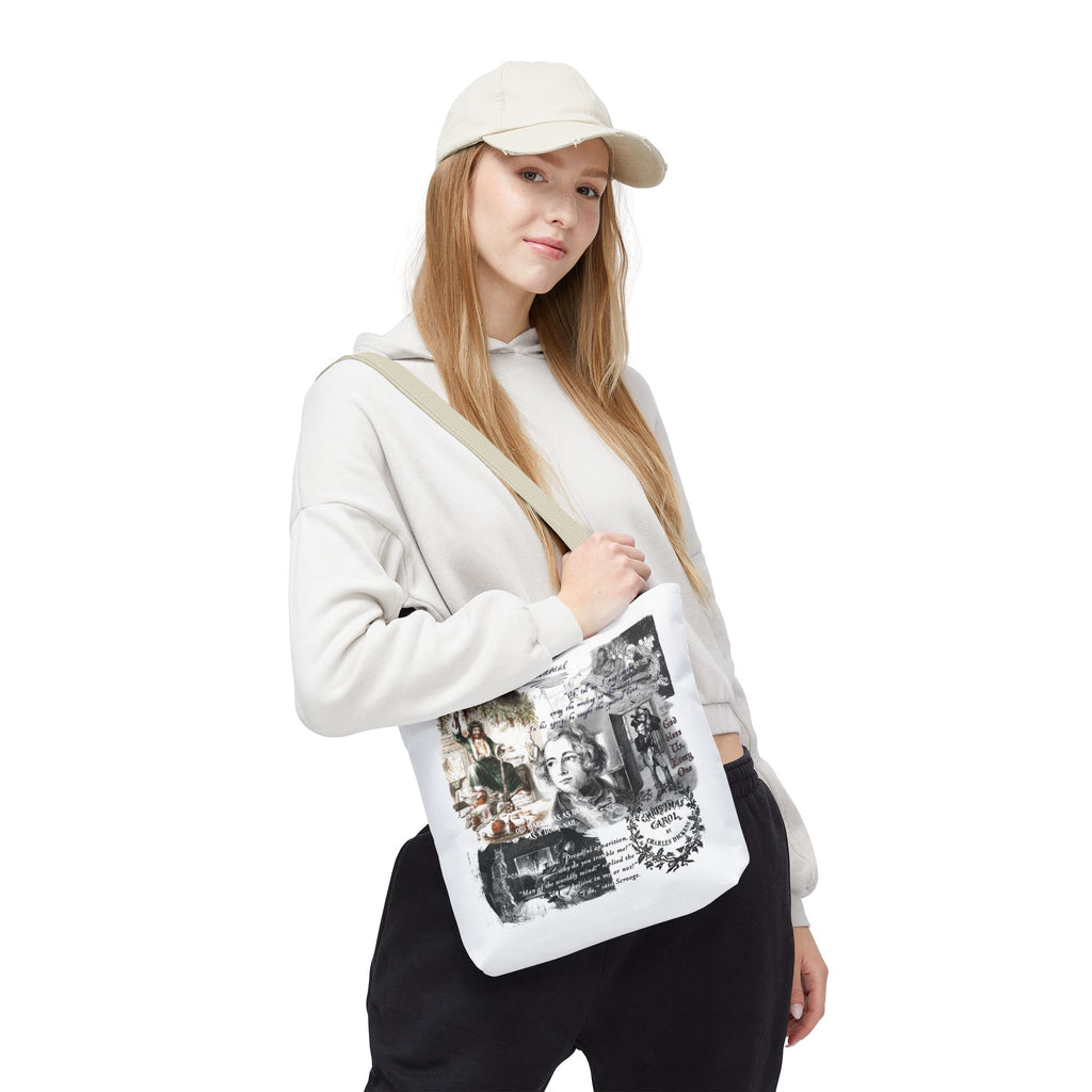Classic Christmas Carol Collage Tote Bag