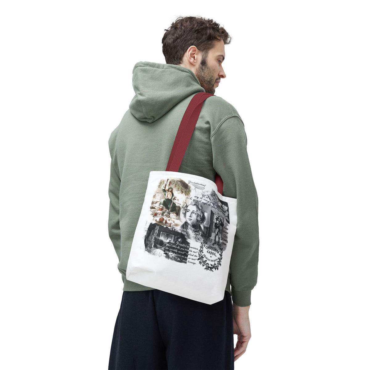 Classic Christmas Carol Collage Tote Bag