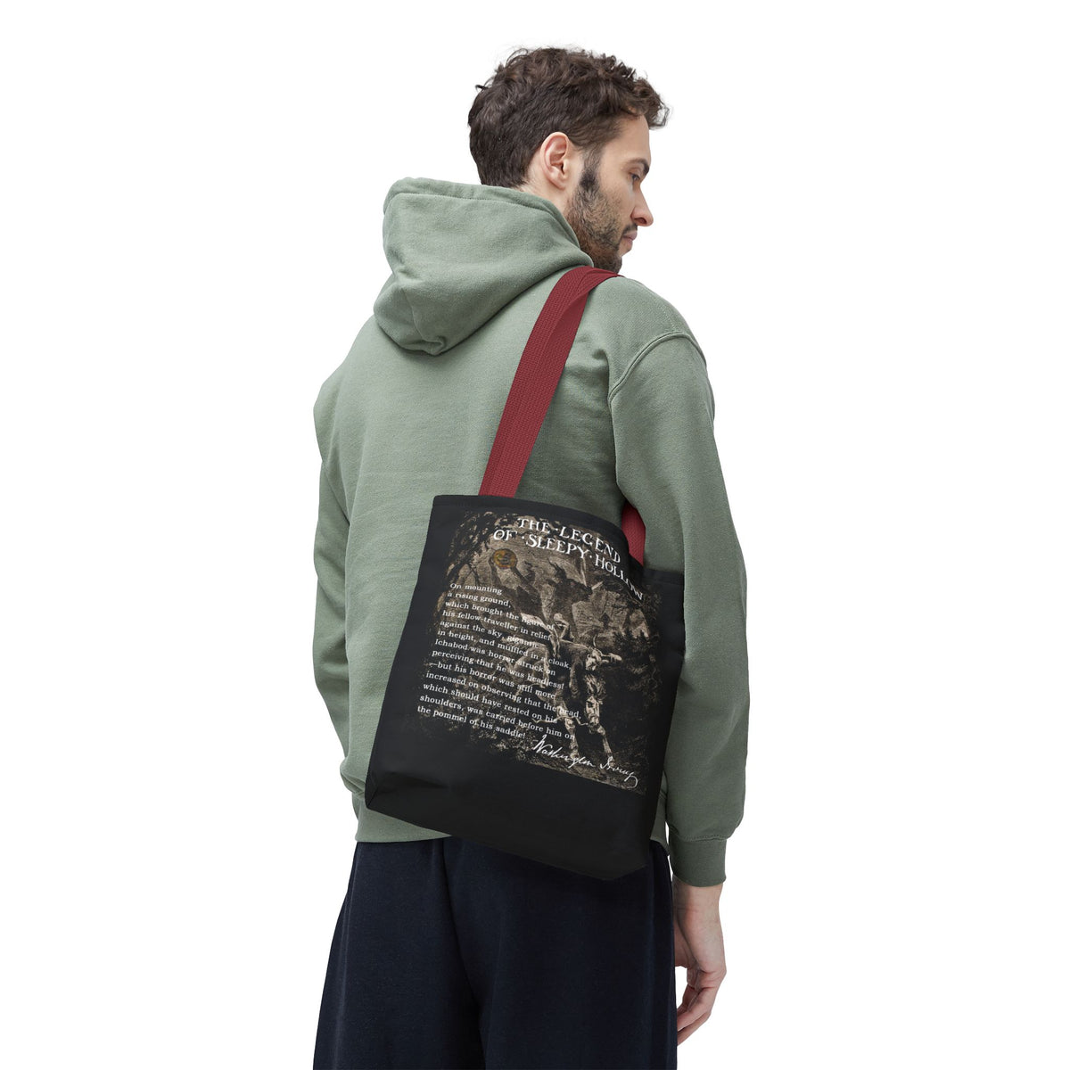 Sleepy Hollow Gothic Tote Bag, Vintage Legend of Sleepy Hollow Art Tote