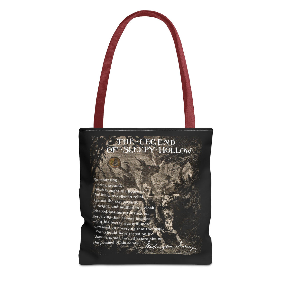 Sleepy Hollow Gothic Tote Bag, Vintage Legend of Sleepy Hollow Art Tote