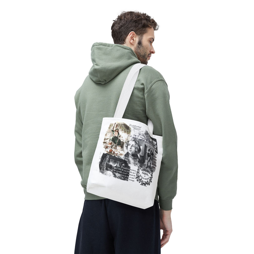 Classic Christmas Carol Collage Tote Bag