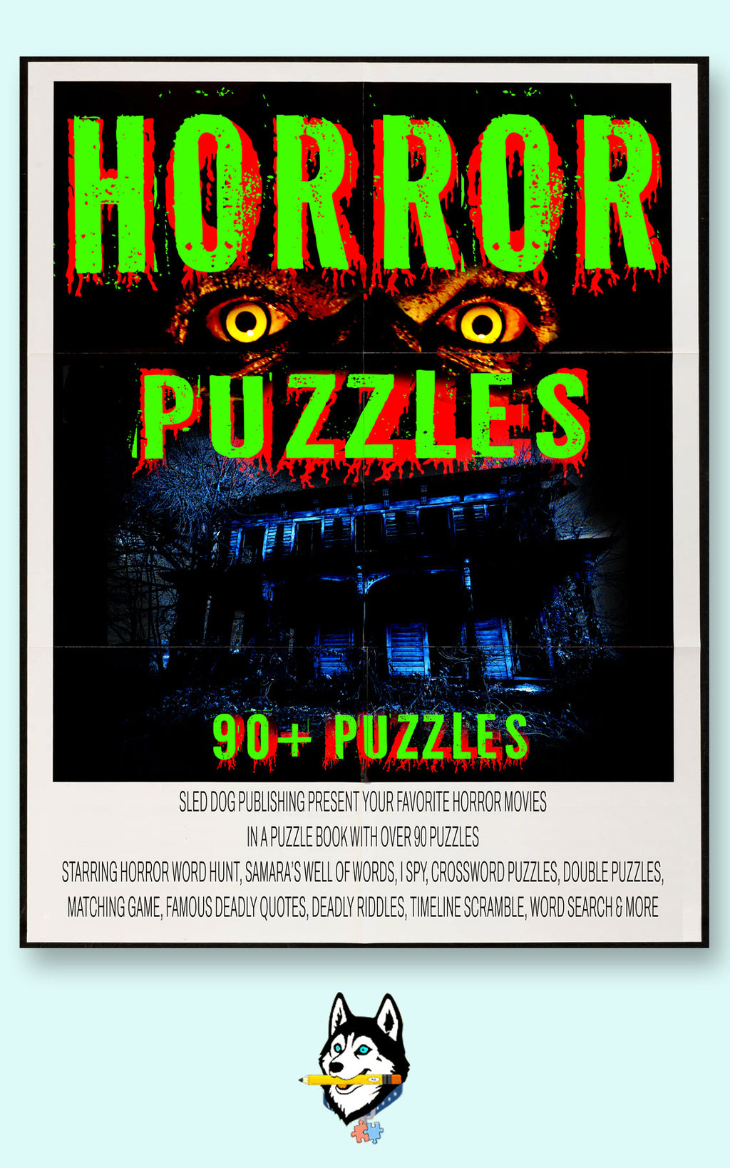 Horror Movie Puzzle Book for Adults, 90+ Puzzles