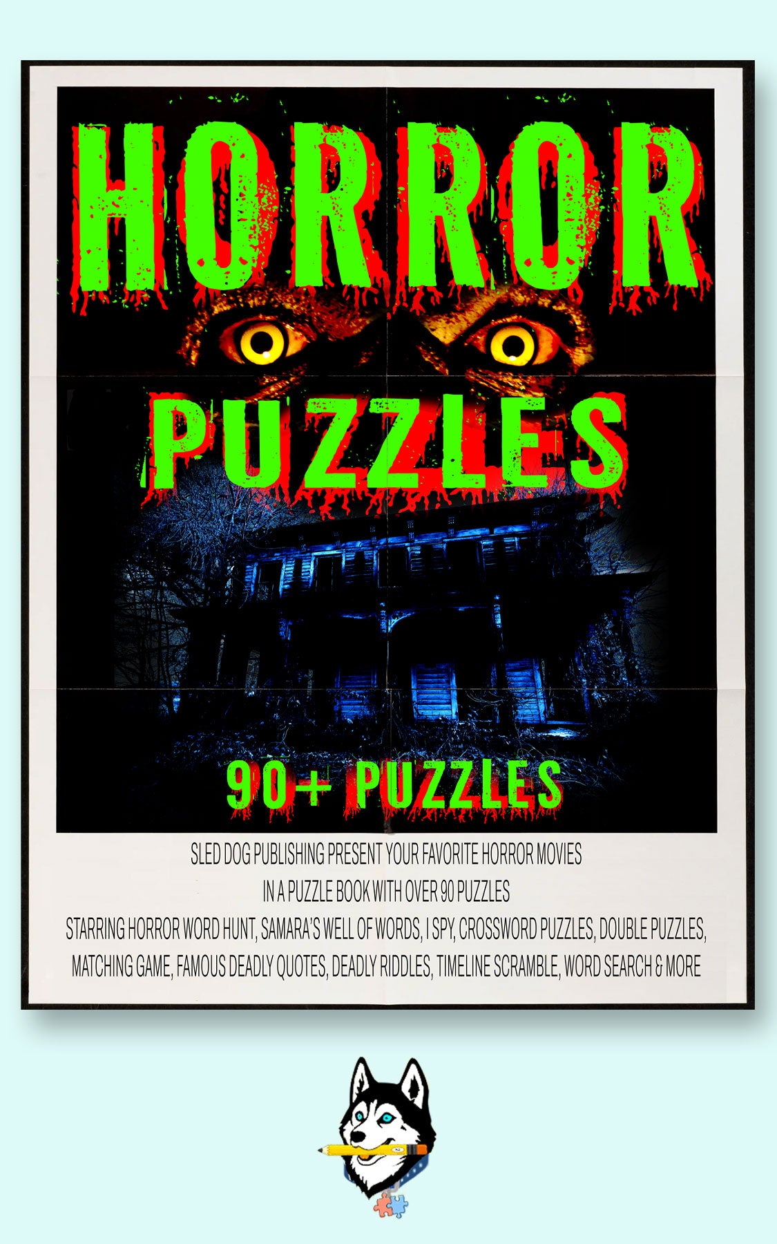 Horror Movie Puzzle Book for Adults, 90+ Puzzles