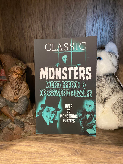 Classic Monsters Word Search & Crossword Puzzles: Golden Age Movie Trivia & Vintage Creature Feature Word Find Games and Crosswords