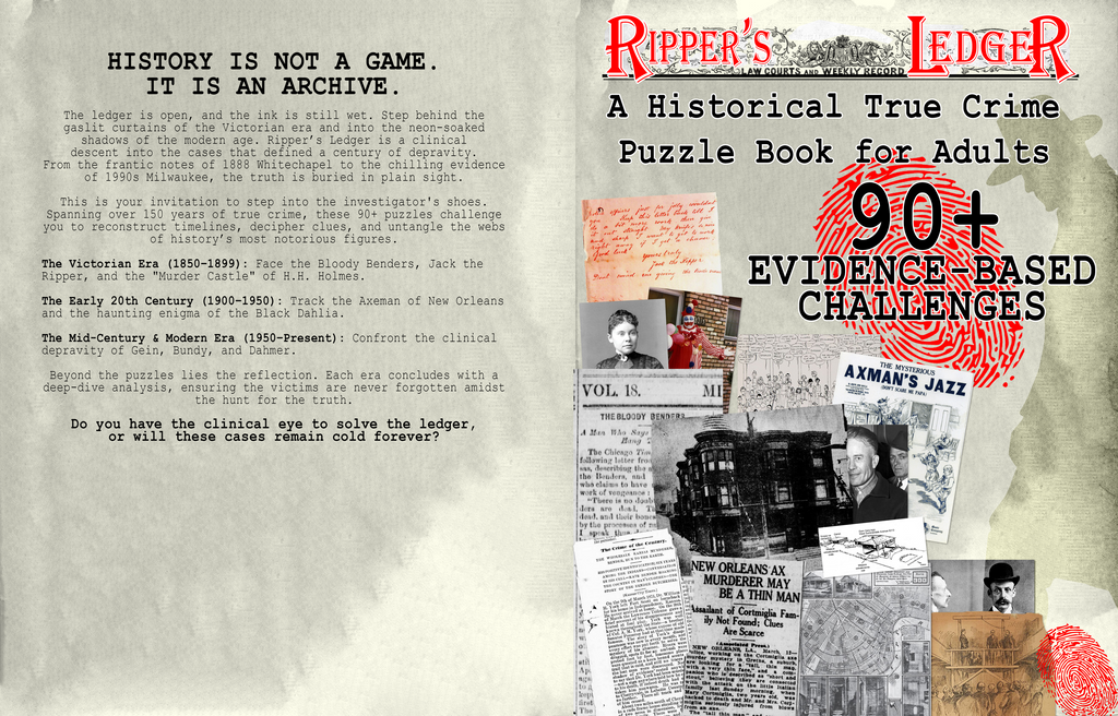 Ripper's Ledger: A Historical True Crime Puzzle Book for Adults